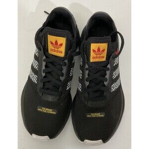 Adidas Black Sneakers with Multicolor Logo